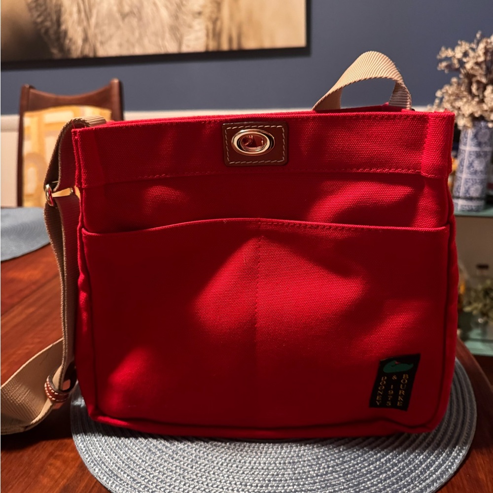 Dooney & Bourke Red Canvas Crossbody
